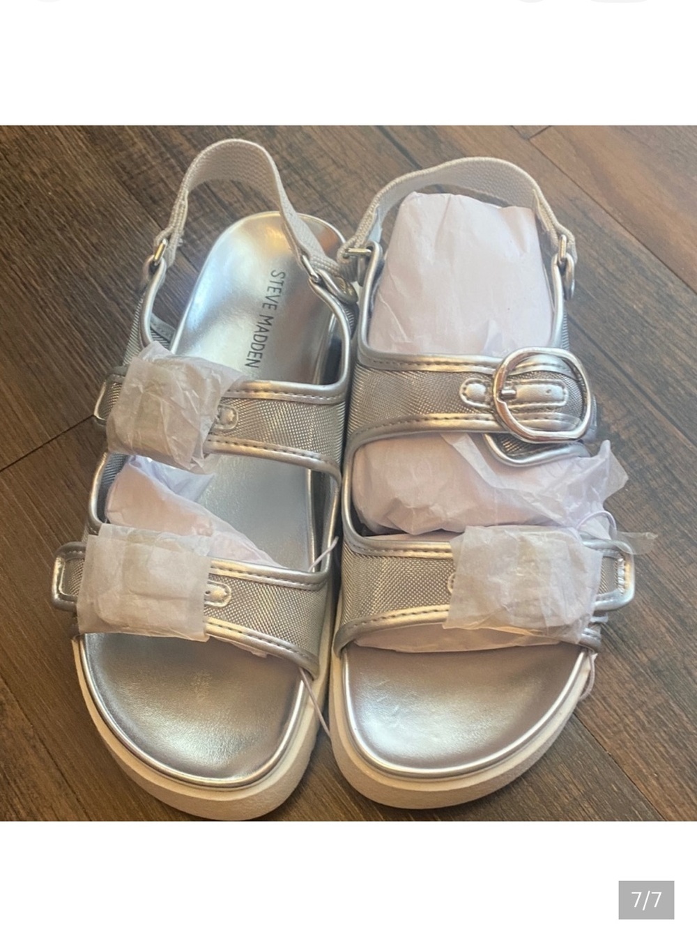 Steve Madden Metallic Silver Kids' Sandals